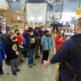 Featured image of article: AES Students Visit Wood Manufacturing Class At The ConVal ATC