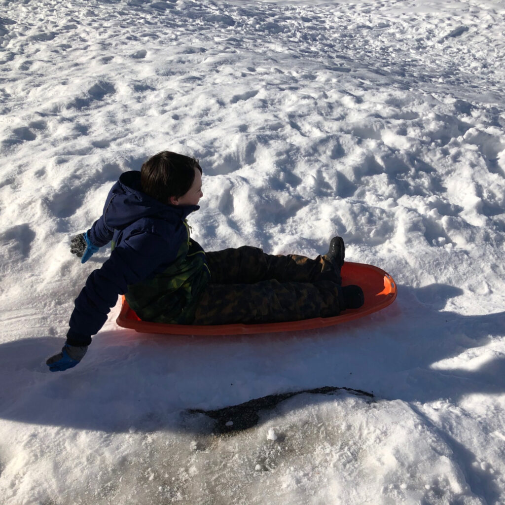 Featured image of article: Sledding Fun at AES