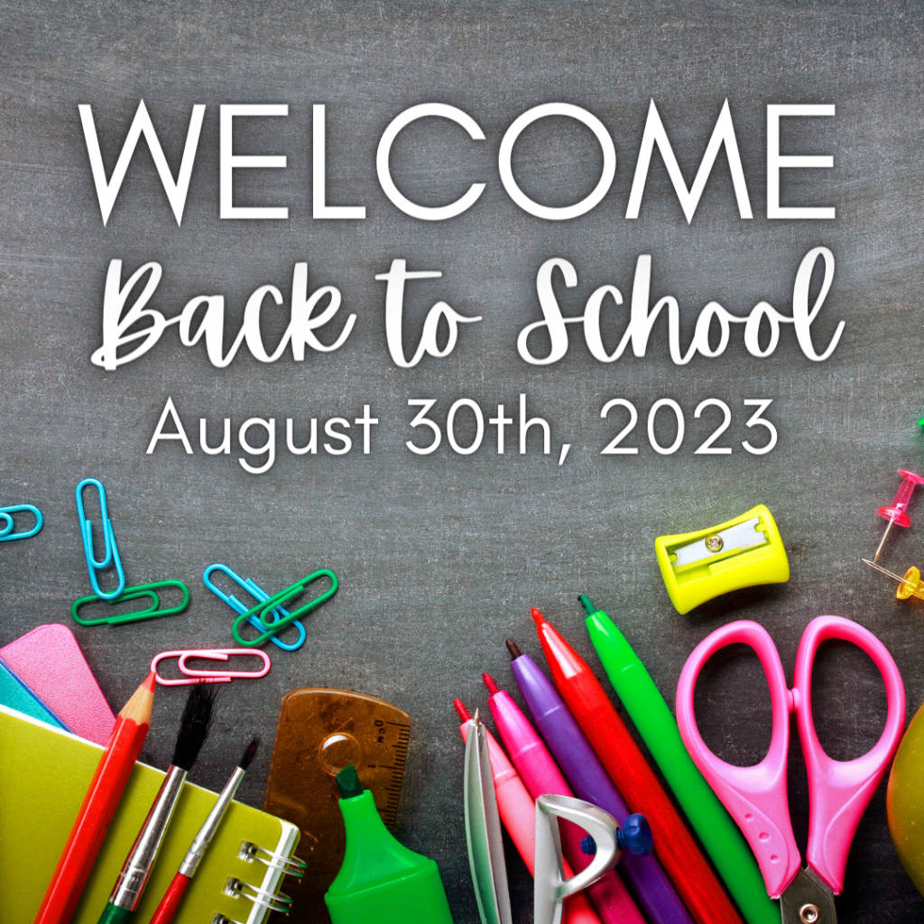 Featured image of article: Welcome Back! First day of school – Wednesday, Aug. 30th